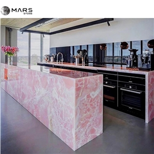 Beautiful Pink Onyx For Stone Countertop Tabletop