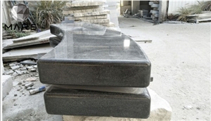 Black Granite Long Benches Block Bench Stone Benches