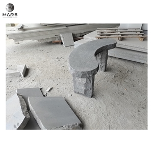 Chinese Grey Granite Benches Block Garden Stone Benches