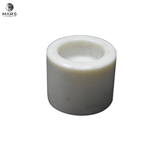 Customized Natural White Marble Cylinder Candle Holder