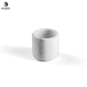 Customized Western Style Natural White Stone Candle Jar