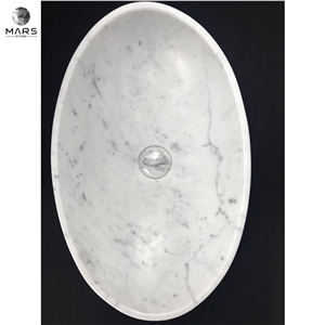 Factory Supply Italian Bianco Carrara Marble Wash Basin