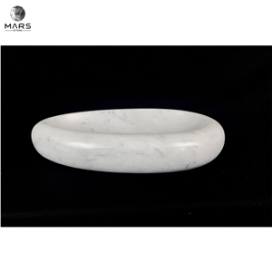 Handmade Art Italian Bianco Carrara Marble Stone Wash Basin