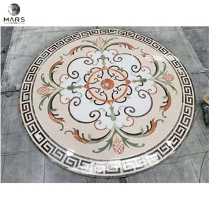 High Quality Natural Stone Rectangle Waterjet Medallion