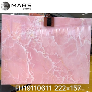 Luxury Natural Pink Onyx Slab For Stone Sinks/Basins