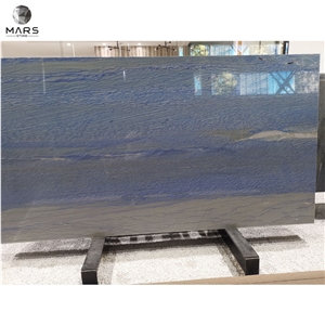 Luxury Natural Quartzite Interior Background Blue Slabs