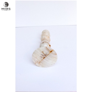 Modern Style  Cheap Natural White Onyx Candle Holder