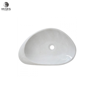 Modern Style Luxury White Carrara Marble Vessel Sink