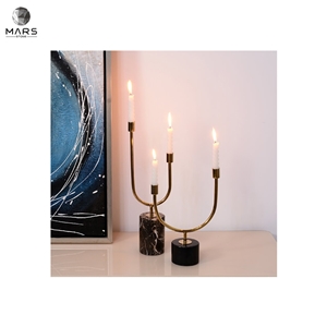 Natural Black Marble Table Top Candle Jar Candle Stick