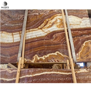 Natural Red Onyx Wall Stone Panel Decor
