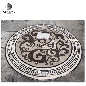 New Design Customized Marble Water Jet Round Medallion Tile