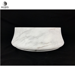 New Design Natural White Marble Stone Wash Basin Sink