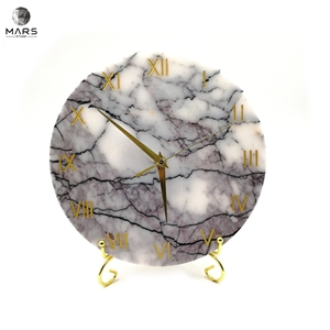 Personalized Modern Design Circular Marble Wall Clock