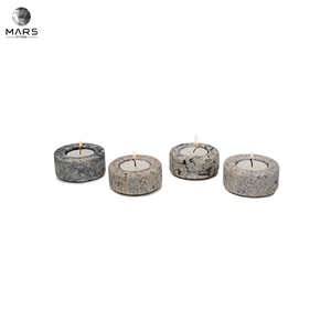 Popular Hot Sale Natural Granite Tealight Holder Candle Jar