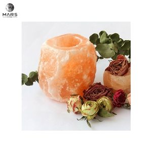 Western Style Himalayan Salt Natural Crystal Candle Holder
