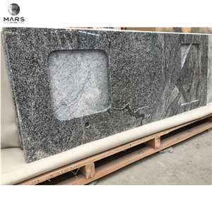 White Custom Sink Top China Juparana Granite Countertop
