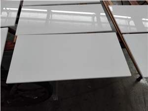 Pure White Nano Glass Stone Kitchen Countertops