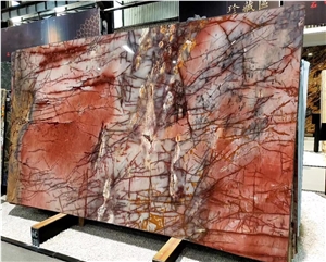 Brazil Cosmopolitan Red Quartzite Slab Wall Tile