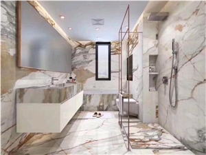 Italy Calacatta Gold Marble Hot Sale Bathroom Tile