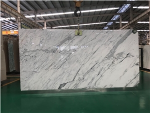 Italy High Quality Snow White Marble Statuario Marble Slab