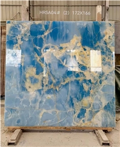 New Stock For Blue Onyx Backlit Slab Floor Tile