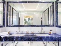 Sodalite Blue Granite Bath Top Countertop Vanity Top