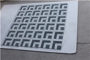 Black White Marble Mosaic Pattern