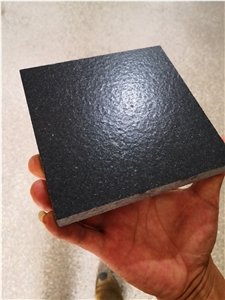 Leathered Absolute Black Granite Shanxi Black Granite Slab