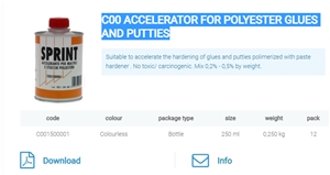 C00 Accelerator For Polyester Glues And Putties