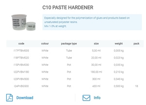 C10 Paste Hardener For Stone Glues