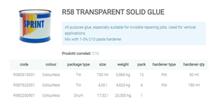 R58 Transparent Solid Glue For Stone, Quartz