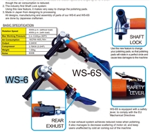 PNEUMATIC WET AIR POLISHER - WATER SANDER WS-6/WS-6S