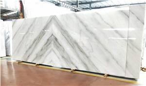 Bookmatched  Guangxi White Marble Slabs