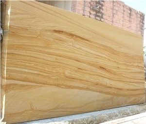 Teak Wood Sandstone Slab,India Yellow Sandstone