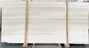 China Wooden White Marble Polished Flooring & Walling Tiles