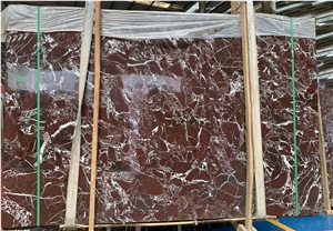 Chinese Rosso Alicant Marble Slabs And Tiles