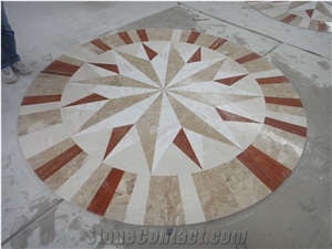 Flower Luxury Leaf Craft Waterjet Waterjet Marble Floor
