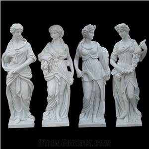 Hot Sale White Marble Four Season Goddess Statue In Stock