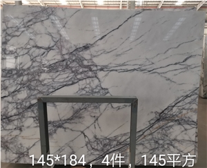 Lilac Purple Marble Tiles & Slabs With White Veins