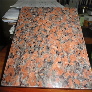 Maple Red Color Polished Surface Granite Stone Slabs