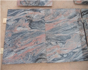 Multicolor Red Polished Surface Granite Stone Slabs