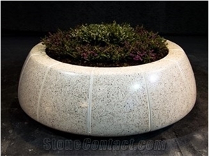 Natural Granite Carved Flower Pot Stand Garden Planter