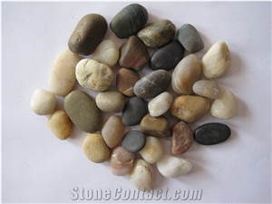 Polished Natural Black River Pebble Stone
