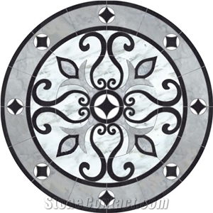 Waterjet Medallion Round Pattern For Floor Tiles