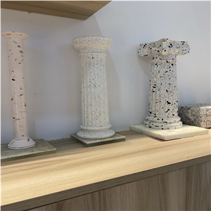 Terrazzo Stone Roman Column Pillars Hollow Column For Indoor