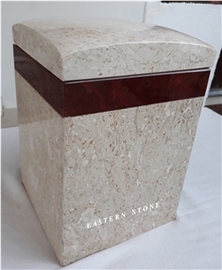 Himalayan White Marble Funeral Urn