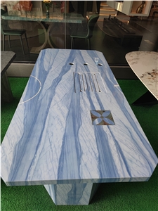 Azul Macaubas Dining Tables Made Of Sintered Stone Panels