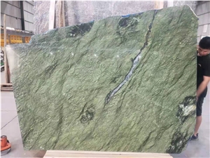 Chinese Dark Green Marble Verd Ming Big Slabs In Stock