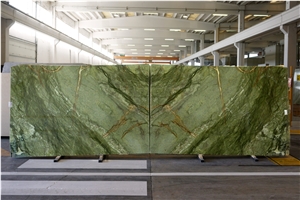 Chinese Verde Ming Green Marble Slabs And Custom Tiles