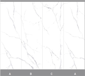 White Sintered Stone Background Wall Panel For Project